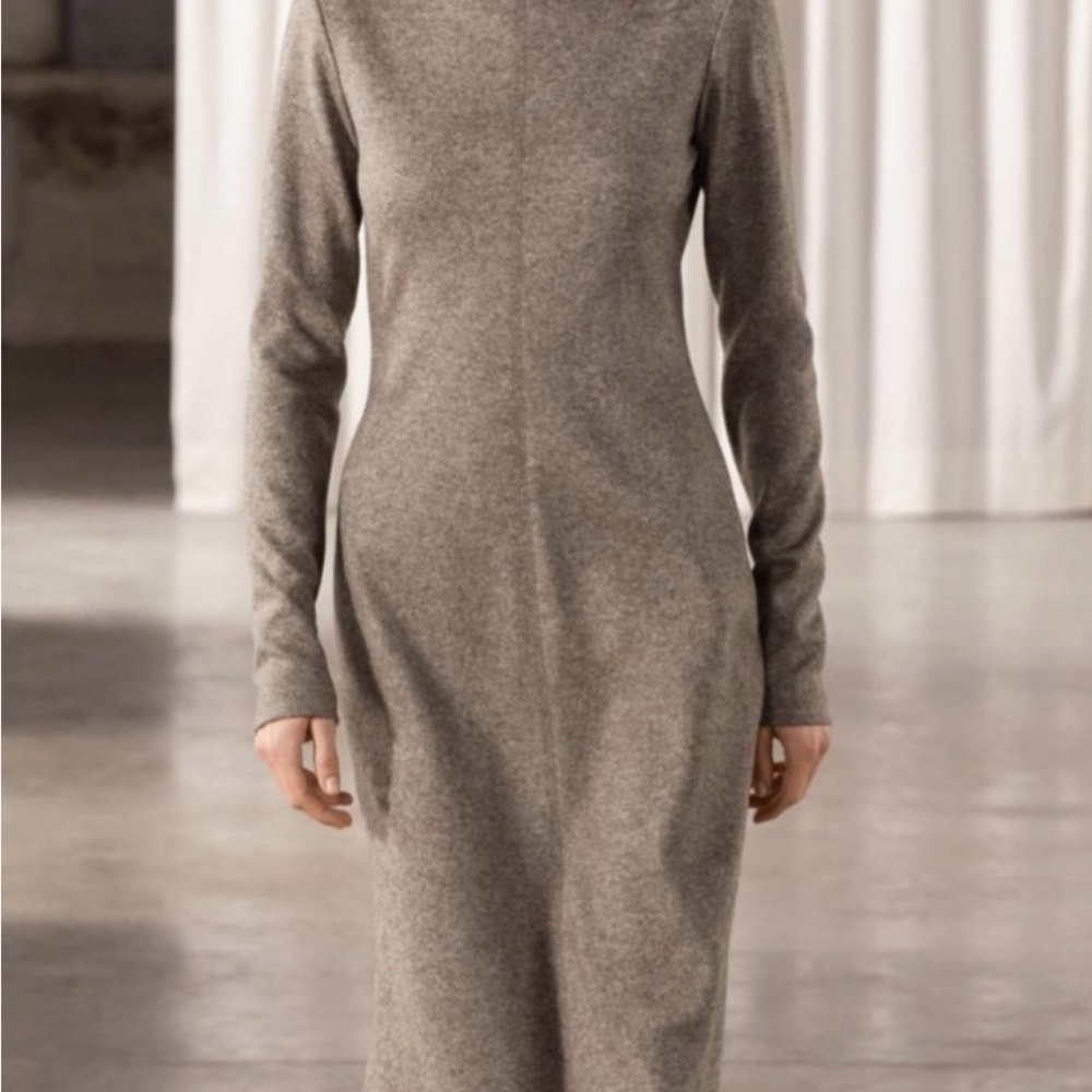 ZARA Wool Blend Long Sleeve Dress M